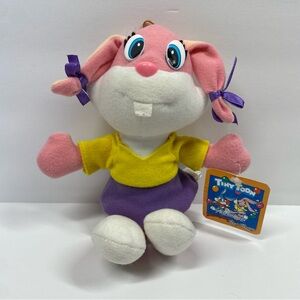Vintage Tiny Toon Adventures Babs Bunny 7" Plush 1990 ACE novelty Stuffed animal